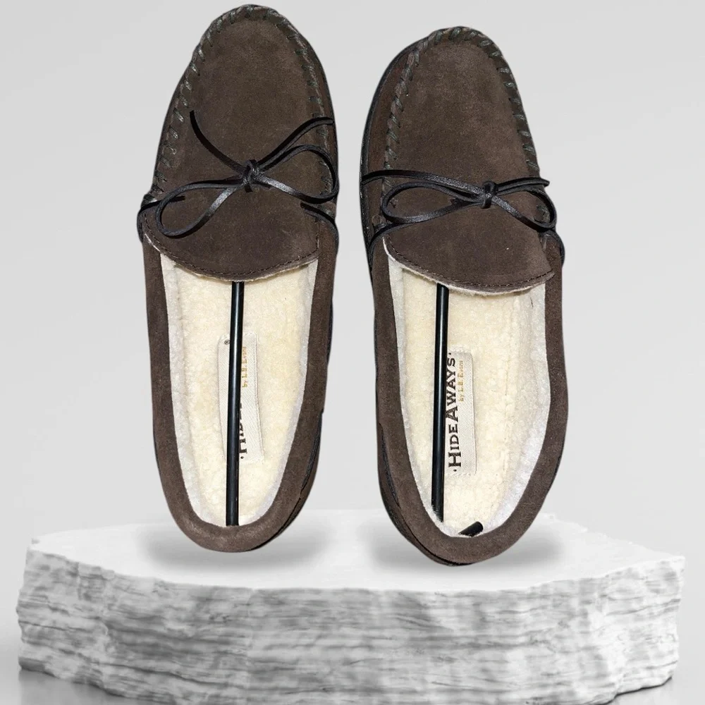 New MENS Hideaways by LB Evans Morgan Cozy Chocolate Slippers SIZE 9 Available 4
